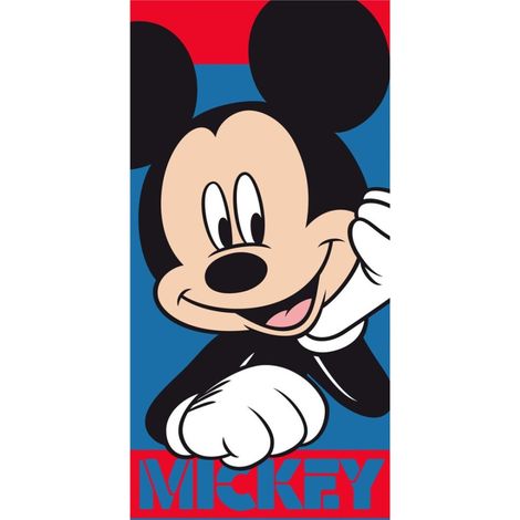 Serviette de plage - Mickey Mains Sur Sa Joue - 70x140 cm (1/3)