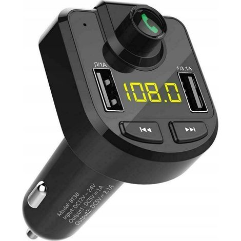 Trasmettitore Caricabatterie FM BT Bluetooth MP3 2xUSB SD (1/5)