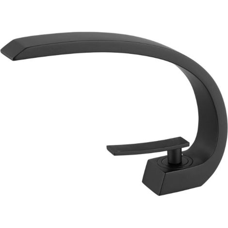 Robinet de salle de bain Mitigeur lavabo Luxe Moderne peintre Noir avec Flexible (1/5)