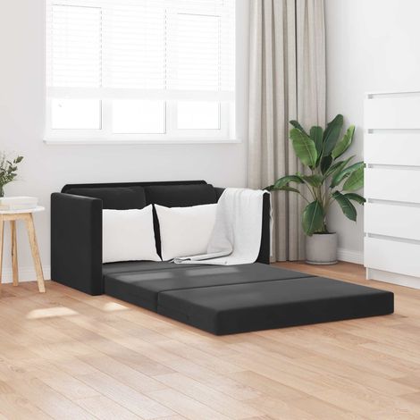 Folding Sofa Bed Black 122 x 70 x 60 cm Velvet vidaXL (1/5)