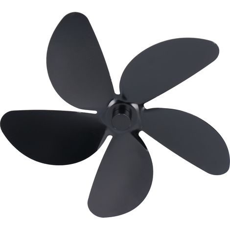 Ersatz-Lüfterflügel für Kamine, Aluminiumlegierung, schwarz, universell, 5-flügelig (1/5)