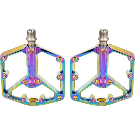 Pédales plates en aluminium pour VTT et BMX, surface antidérapante, pédales de rechange pour vélo tout terrain (1/5)