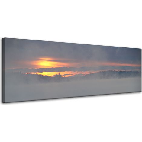 Lienzo impreso Naturaleza Puesta de sol 120x40
