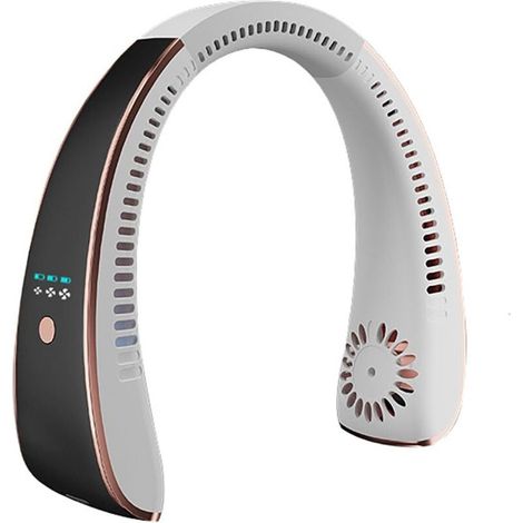 Ventilateur de cou rafraîchissant, ventilateur portable soufflant de l'air froid, rechargeable, sans pales, 3 vitesses, 2000 mAh (1/5)