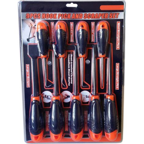 Trade Shop - Set 9 Piezas Destornillador Destornillador Gancho Rascador Alambre Separador Anillo Removedor -