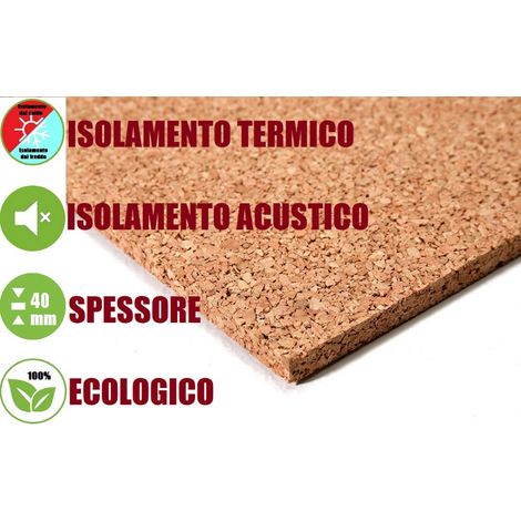 Pannello in Sughero Naturale per Isolamento Termico/Acustico-100x50x4 cm (1/3)