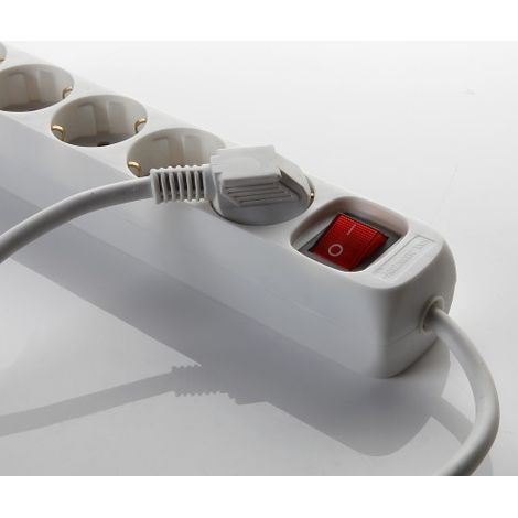BASE MÚLTIPLE CON INTERRUPTOR 5 ENCHUFES CON CABLE 3X1,5 3 METROS ALYCO (1/5)