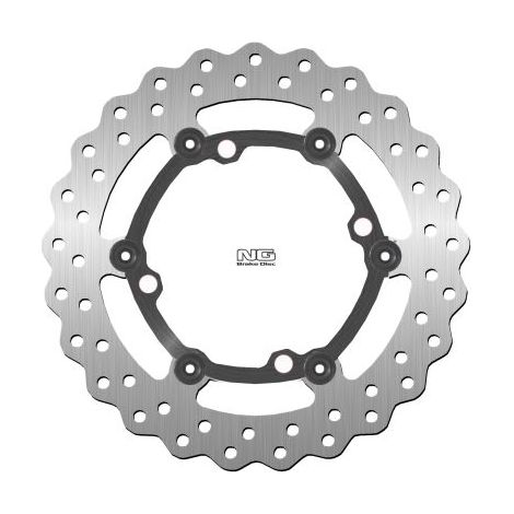 Disco de freno delantero NG para Beta RR400/450 '05-07, Husqvarna CR125/250 '00-13, TC400/450/510 '02-13 (260 x 120 x 3 mm) (4 x 6,5 mm) Flotante ondulado