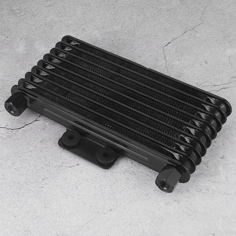 8-reihiger schwarzer Motorölkühler, universell einsetzbar für 125–250 cm³ Motorräder, Dirtbikes und ATVs (1/5)