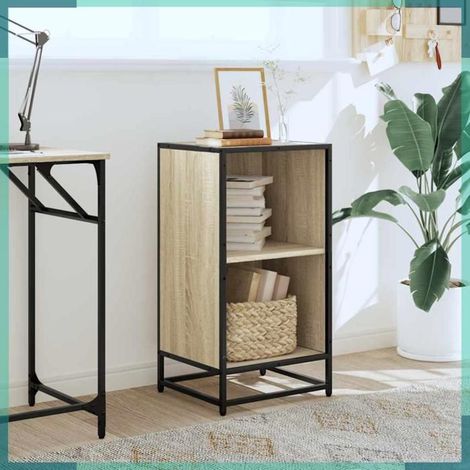 Bibliothèque - 849095 - Chêne sonoma - Bois d'ingénierie & métal - 40 x 35 x 76 cm (1/5)