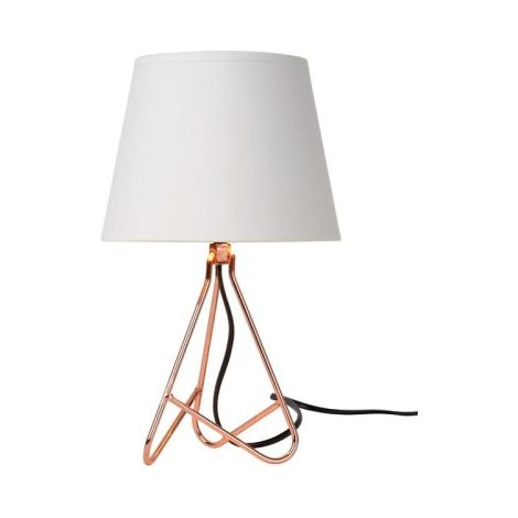 Lampada da tavolo Lucide Gitta rame/bianco E14 30cm