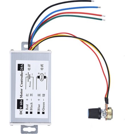 Contrôleur PWM 20A 1200W pour Moteur DC 9-60V - Régulateur de Vitesse (1/5)