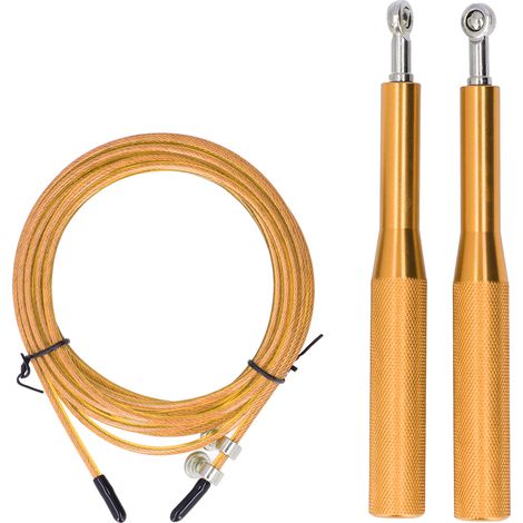 Corde à Sauter Professionnelle en Alliage d'Aluminium Doré - Réglable, Robuste et Durable pour Entraînement Intérieur/Extérieur (1/5)