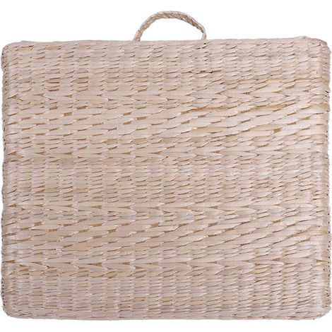Coussin tatami tissé à la main en paille naturelle, coussin de sol (1/4)