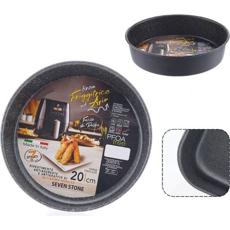 Trade Shop - Torta De La Bandeja De Hornear Redonda Alto 20 Cm Para La Freidora De Aire Antiadherente 054088 - (1/4)