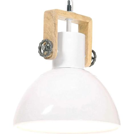 Lampada a sospensione industriale di design 101 x 30 x 30 cm atmosfera accogliente illuminazione regolabile in ferro bianco 020046670