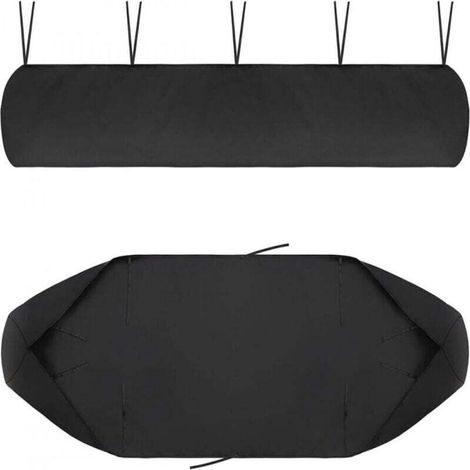 Housse auvent jardin 4m, 420D oxford anti-UV étanche, protection hiver (noir)