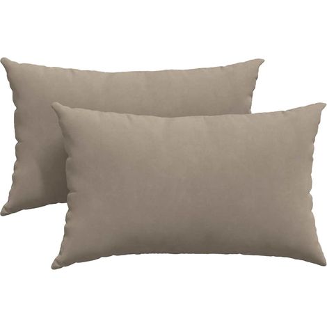 Maison Exclusive - Coussins de canapé 2 pcs Taupe 50 x 30 cm tissu