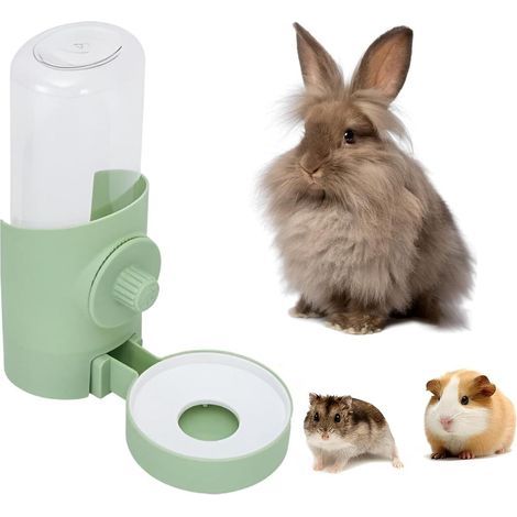 CCYKXA 500ml Rabbit Water Bottle, Rabbit Drinker, Hanging Water Fountain, for Hamster, Guinea Pig, Rat, Chinchilla, Ferret, Gerbil (Green)