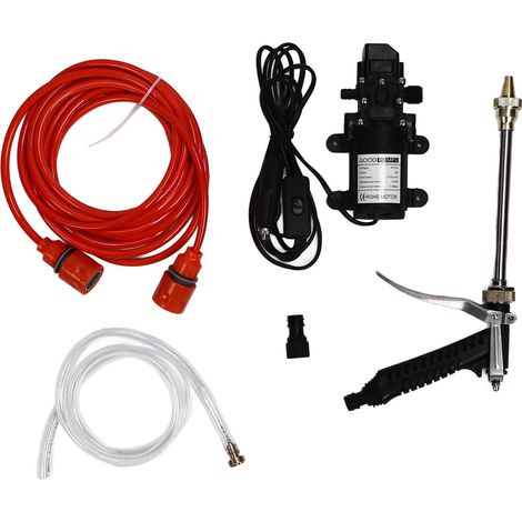 Pompe à eau 12 V 100 W haute pression pour l'irrigation de jardin, filetage mâle G1/2, nettoyeur haute pression portable pour le lavage de voiture (1/5)