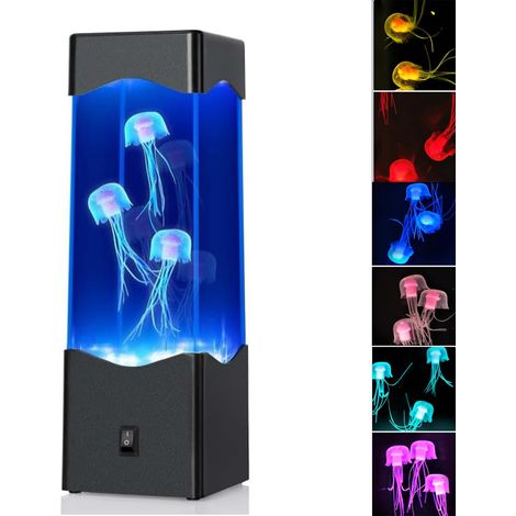 Lampe - méduse, lampe gelée de poisson veilleuse, multicolore, cadeau de Noël pour enfants et adultes, (1/5)