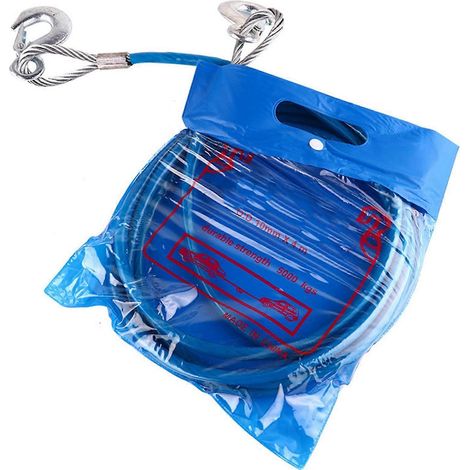 Câble de treuil en acier, câble en caoutchouc épais, câble de remorquage de rechange résistant à l'usure pour SUV, camion, quad, UTV, 4 m (1/4)