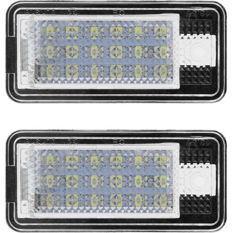 Kit de bombillas LED para luz de matrícula Audi A3/S3/A4/S4/A6 - Fácil instalación - Iluminación blanca brillante (1/5)