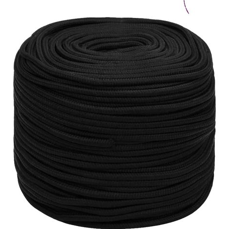Arbeitsseil, langlebiges Polyester, hohe Zugfestigkeit, Schwarz (1/2)