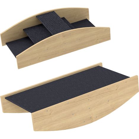 Balancín de agilidad para perros 2 en 1 de madera natural 80 x 39,5 x 20 cm (1/5)