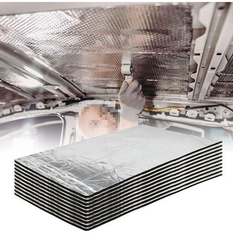 Auto-Schalldämmung – Selbstklebende Aluminium-Schaumstoffplatten – Schalldämmmatten 15,7" x 9,8", 10 Stück (1/5)