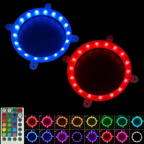 MINKUROW Cornhole Lights Anillo De Luz Led 16 Colores Control Remoto Cornhole Board Lights, Cornhole Night Light Para Family Backyard Bean Bag Toss Game, Juego De 2 (1/4)