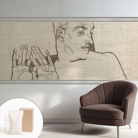 Papier peint intissé classique moderne pour salon et chambre à coucher Décoration rapide avec colle Personnage expressif 250x104 cm (1/5)
