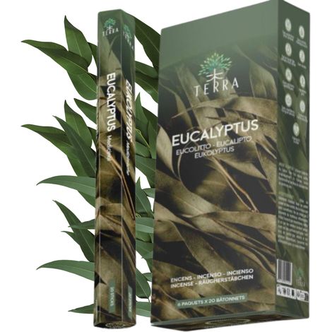 Terra Eucalyptus palillos de incienso 20 unidades eucalipto (1/4)