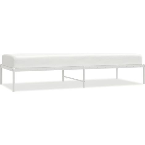 Cadre de lit métal blanc 80x200 (1/5)