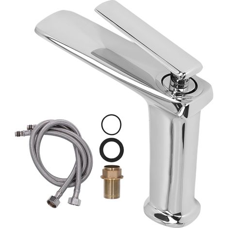 Kupfer-Waschtischarmatur G1/2 für Bad und Küche, elegante Kombinationsarmatur für Warm- und Kaltwasser (1/5)