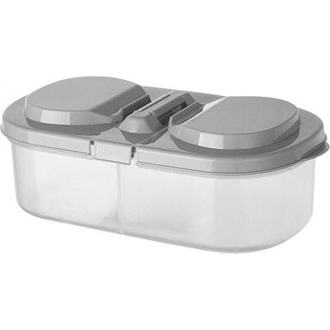 Boîte De Rangement Alimentaire - Avec Séparateur Double - Transparente - Pour Réfrigérateur - 1 Pièce (1/5)