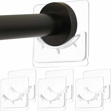 Stück selbstklebende Wandhalterungen für Duschvorhangstangen, kein Bohren erforderlich, selbstklebende Stangenbefestigung