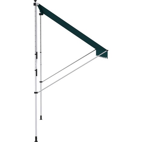 Tenda da sole a rullo con manovella 2x1.5m, altezza e angolazione regolabile, vert (1/5)