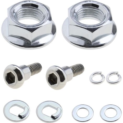 Lot de 4 écrous de roue avant et arrière pour scooter électrique avec rondelles compatibles avec Xiaomi M365, 1S, Essential, Pro et Pro 2 (1/5)