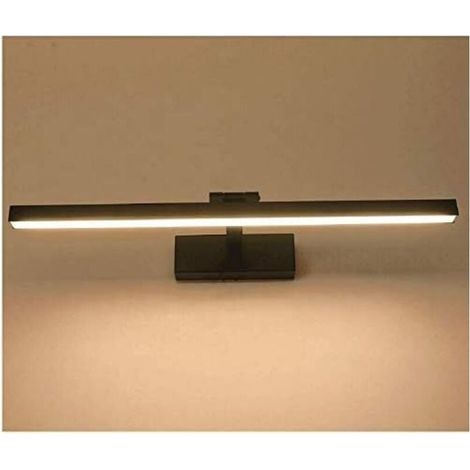 Lampe pour Miroir de Salle de Bain LED 9W/40cm - Applique Réglable Angle - AC85-265V - (Noir/Blanc Chaud) (1/4)