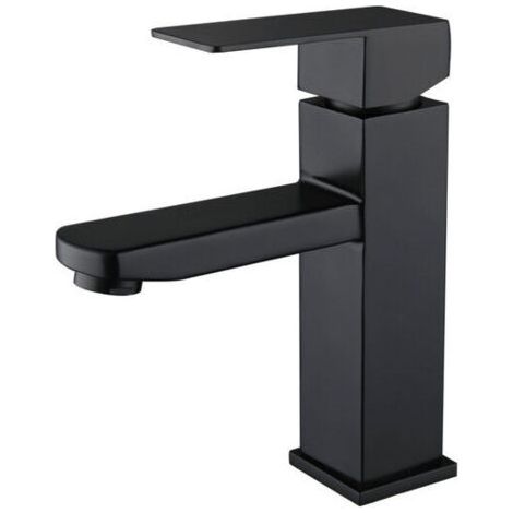 Mitigeur lavabo haut noir mitigeur lavabo chaud et froid mitigeur lavabo noir (1/5)