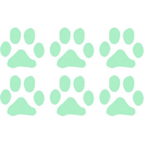 Autocollant décoratif mur vinyle vert 8,5x8,5 cm lot de 6 pièces chambre salon déco lumineux