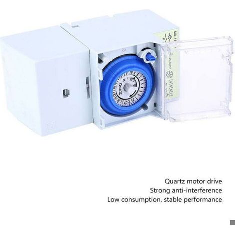 SUL181h Minuterie mécanique, minuterie à quartz 24 heures,horloge modulaire,interrupteur relais, 110230VAC 16A (1/4)
