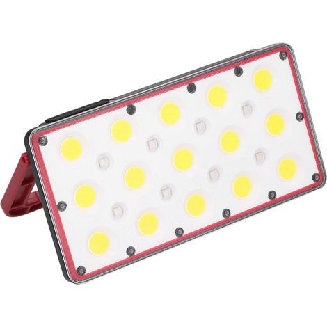 Lampe de travail LED à grand éclairage, lampe de camping extérieure bicolore rouge-bleu, lampe d’atelier rechargeable portable avec batterie intégrée (modèle TG-GZ010). (1/5)