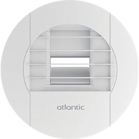 Atlantic – Bouche hygro VMC cuisine diamètre 125 – Débit modulable 10-45 m3/h – Activation par bouton poussoir – Alimentation à piles