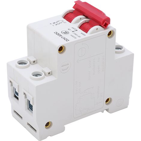 2-poliger DC 250V 6A Leitungsschutzschalter für Photovoltaik-Solaranlagen, 4000A Abschaltvermögen, Schutz für Haus- und Bürostromkreise (1/5)