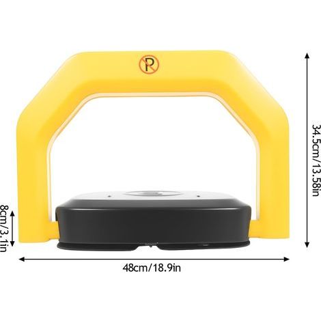 Barrière de parking automatique solaire avec télécommande, barrière de parking électrique IP67, arceau de parking anti-collision 180°, 2 télécommandes (1/5)