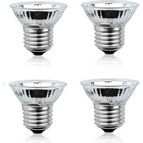 50W E27 Lampe Chauffante UVA+UVB Ampoule à Spectre Complet Dimmable 220-240V Bronzer Ampoule pour Reptiles Amphibiens Lézard (Lot de 4, Blanc Chaud 2700K)