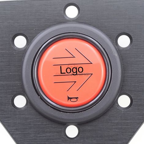 Cache-bouton de klaxon universel en plastique ABS et aluminium pour volant de voiture de sport de course, avec logo-AquaForge