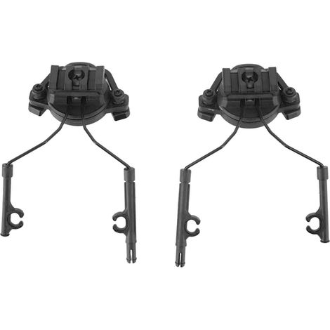 2 Pièces Support Casque Audio Universel 19‑21mm avec Rail Rotatif pour Écouteurs et Protections Auditives de Chasse Noir (1/5)
